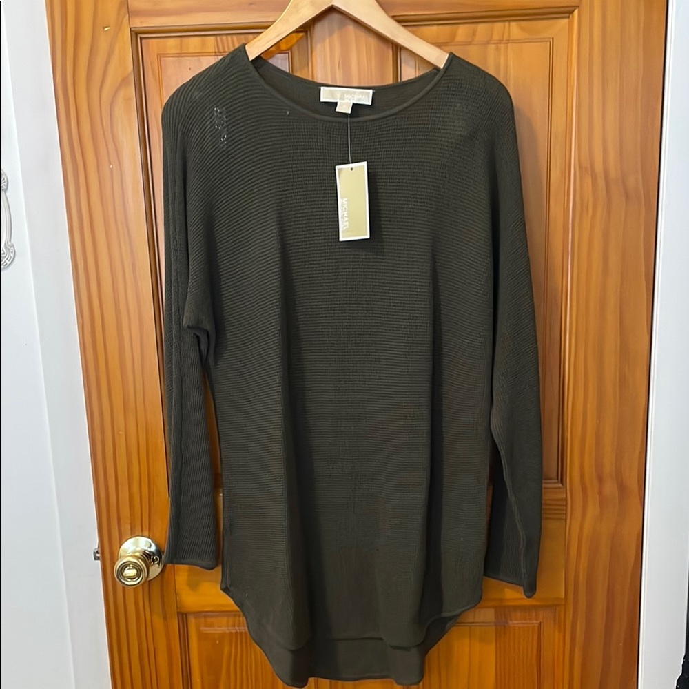 Olive Green Long Sleeve Top